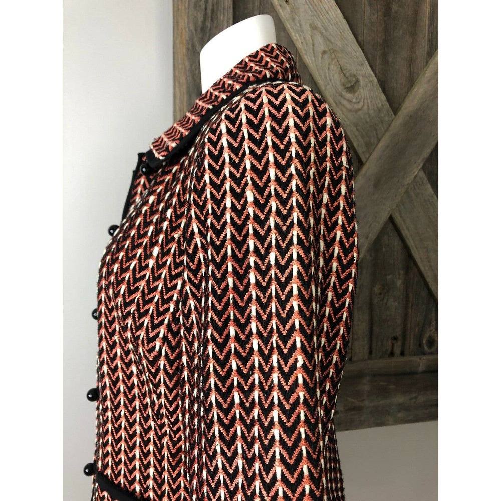 Doncaster Zigzag Stripe Button Up Blazer Jacket 6 - image 5